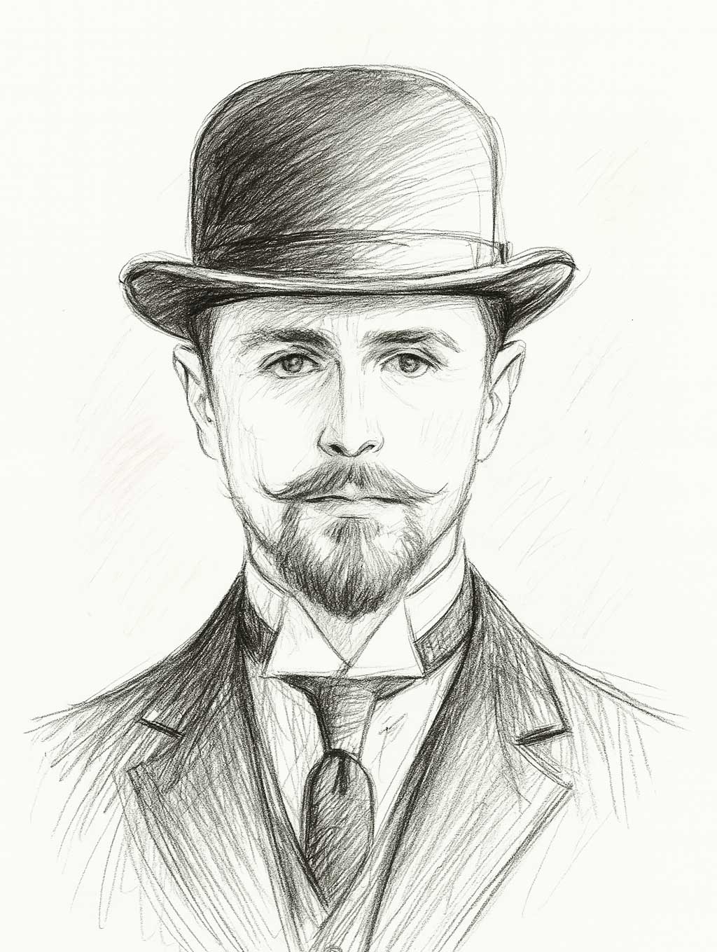 Une femme porte des lunettes rondes, des boucles d'oreilles rondes, et un chapeau melon. Ces accessoires viennent adoucir les ligne de son visage. 