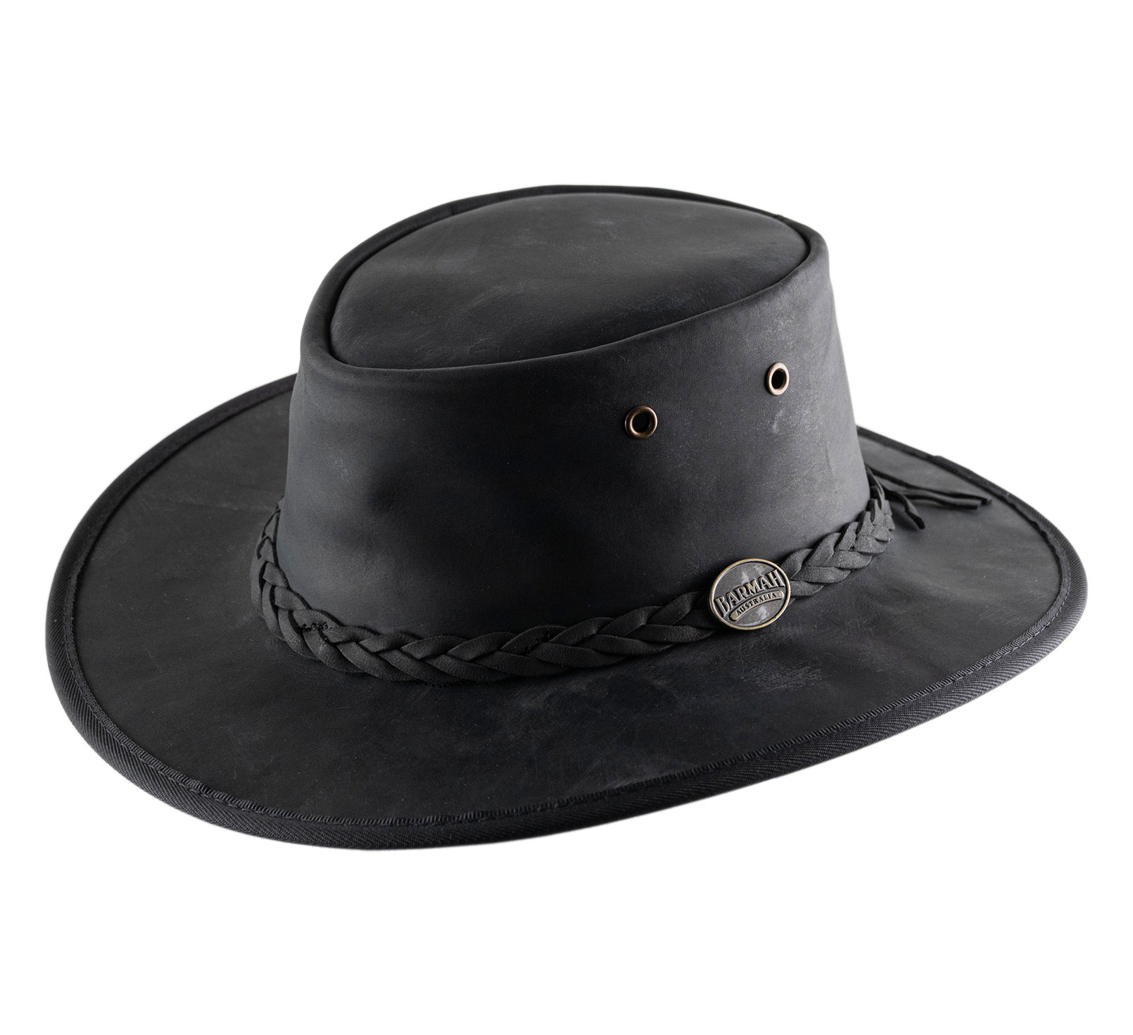Chapeau australien cuir