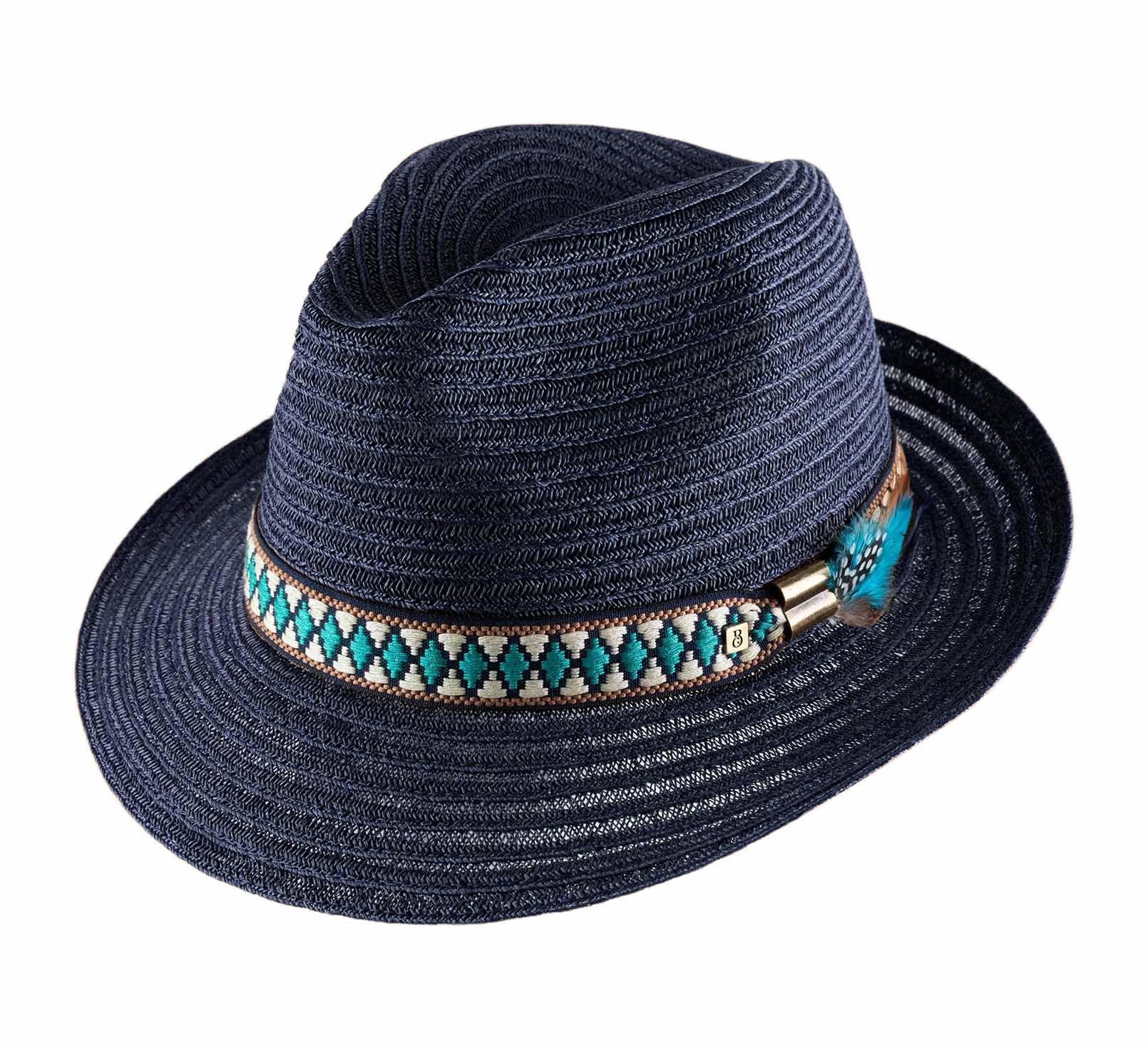 chapeau trilby paille abaca