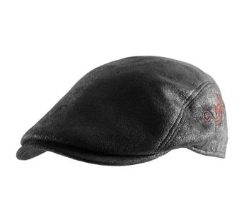 Casquette plate imitation cuir Fauve