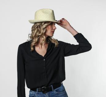 chapeau paille Nude Fedora Paille